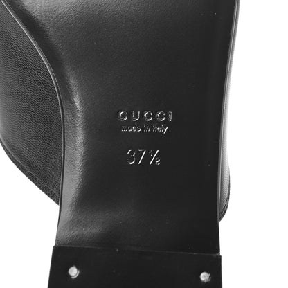 Gucci Malaga Kid Horsebit Slide Sandals 37.5 Black 7 of 8