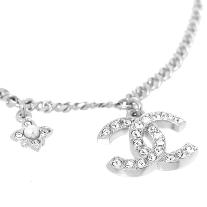Chanel Crystal Pearl Flower CC Bracelet Silver 4 of 6
