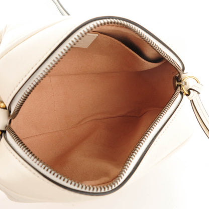 Gucci Calfskin Matelasse Mini GG Marmont Chain Shoulder Bag White 5 of 7