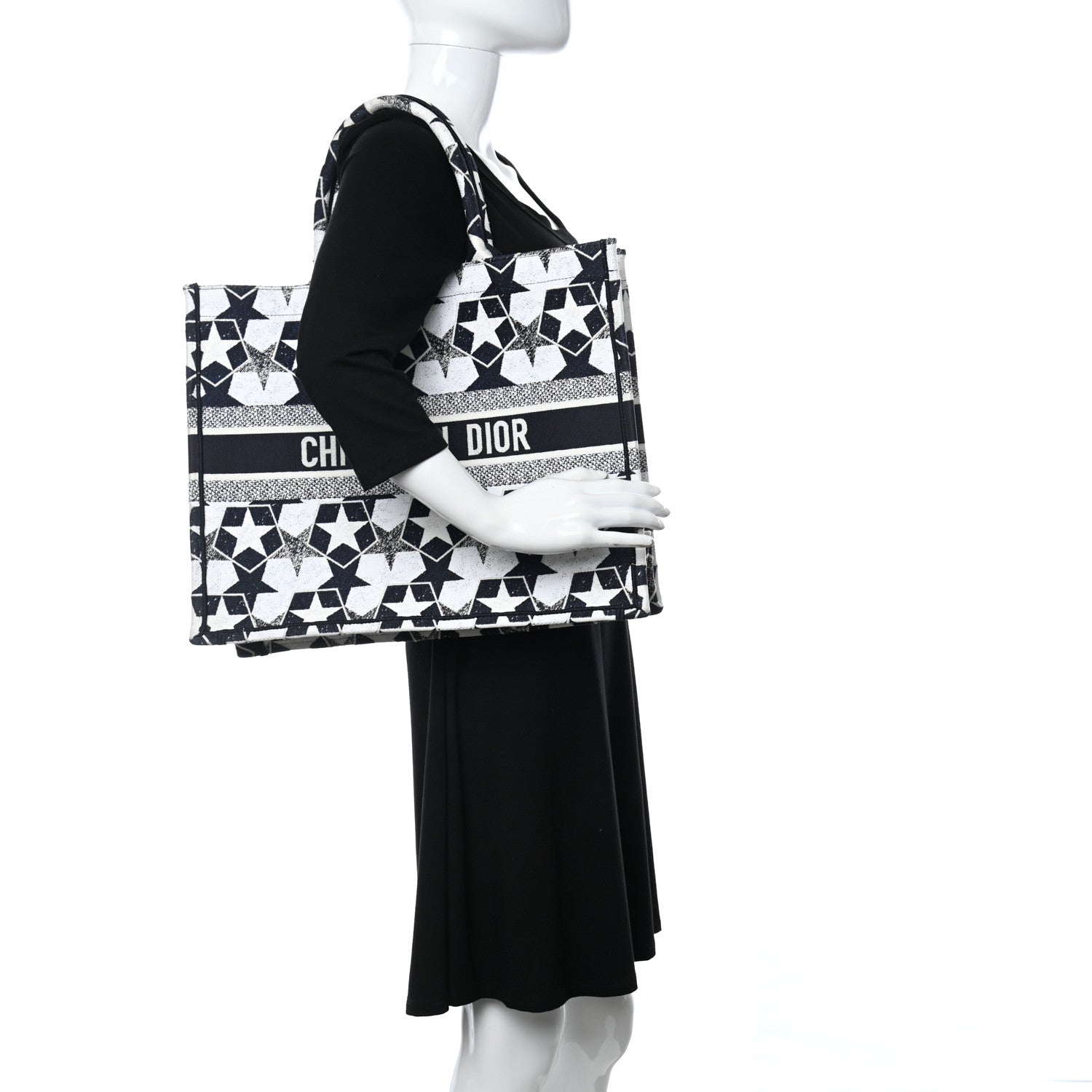 Christian Dior Canvas Embroidered Étoile Blue White 2 of 10