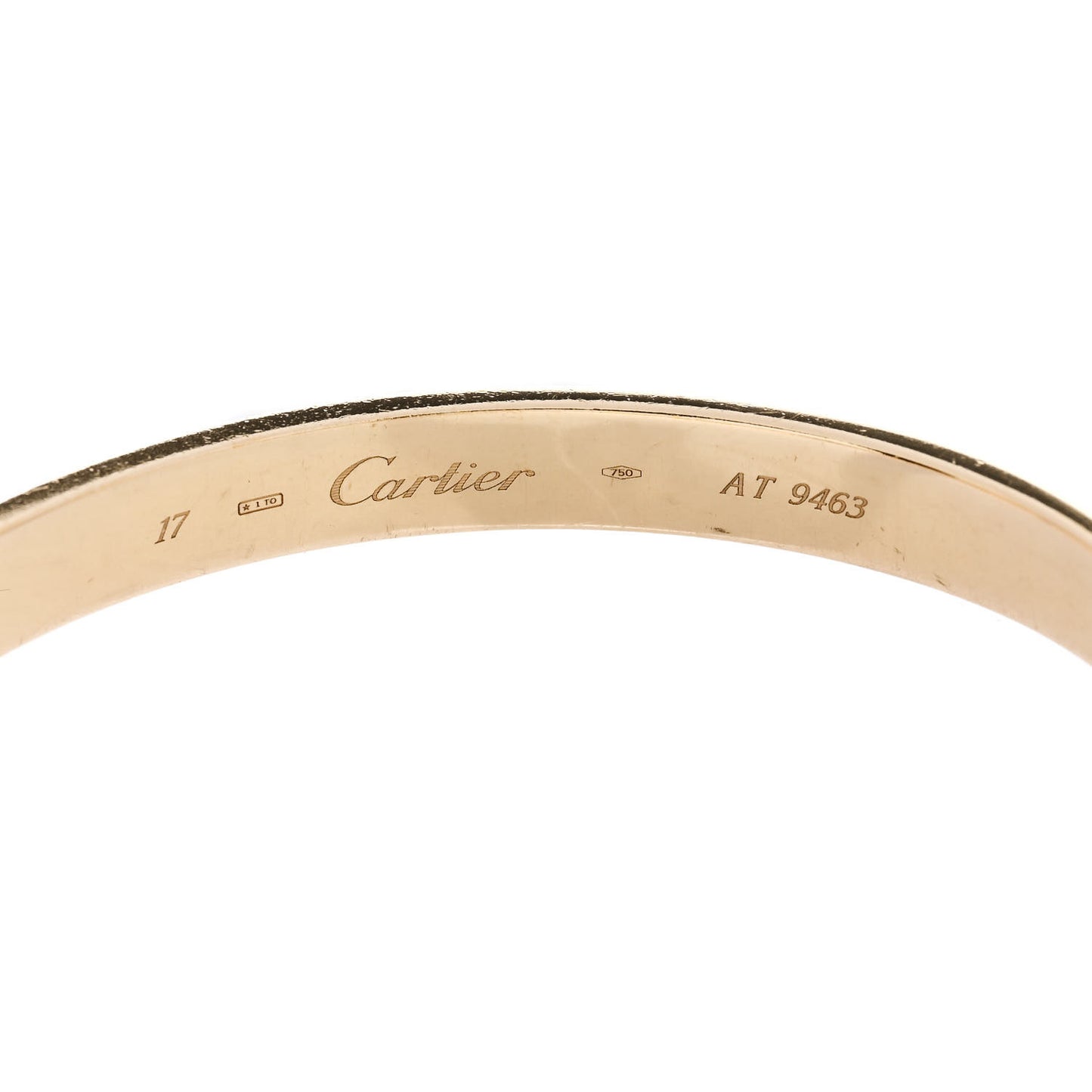 18K Yellow Gold LOVE Bracelet 17