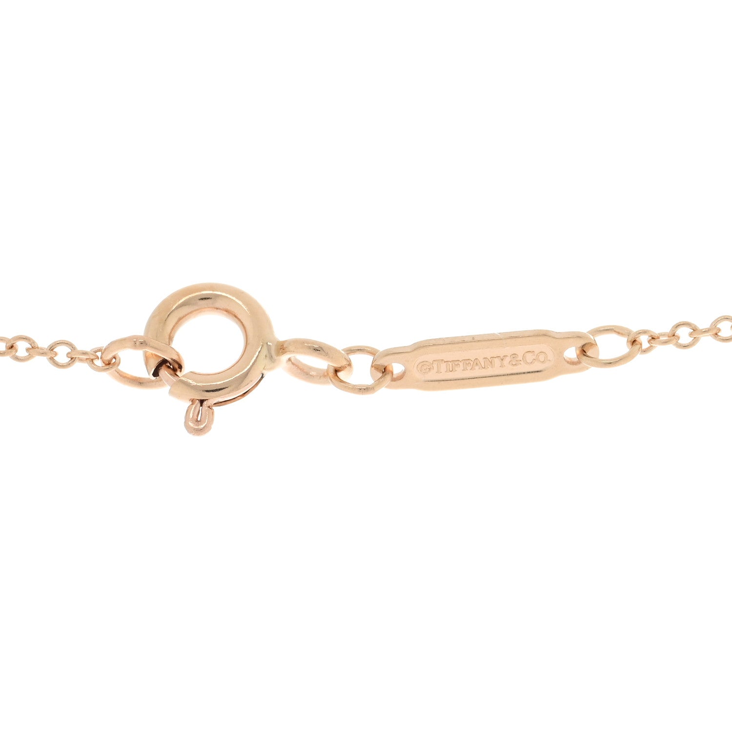 Tiffany 18K Rose Gold Ampersand Pendant Necklace 4 of 5
