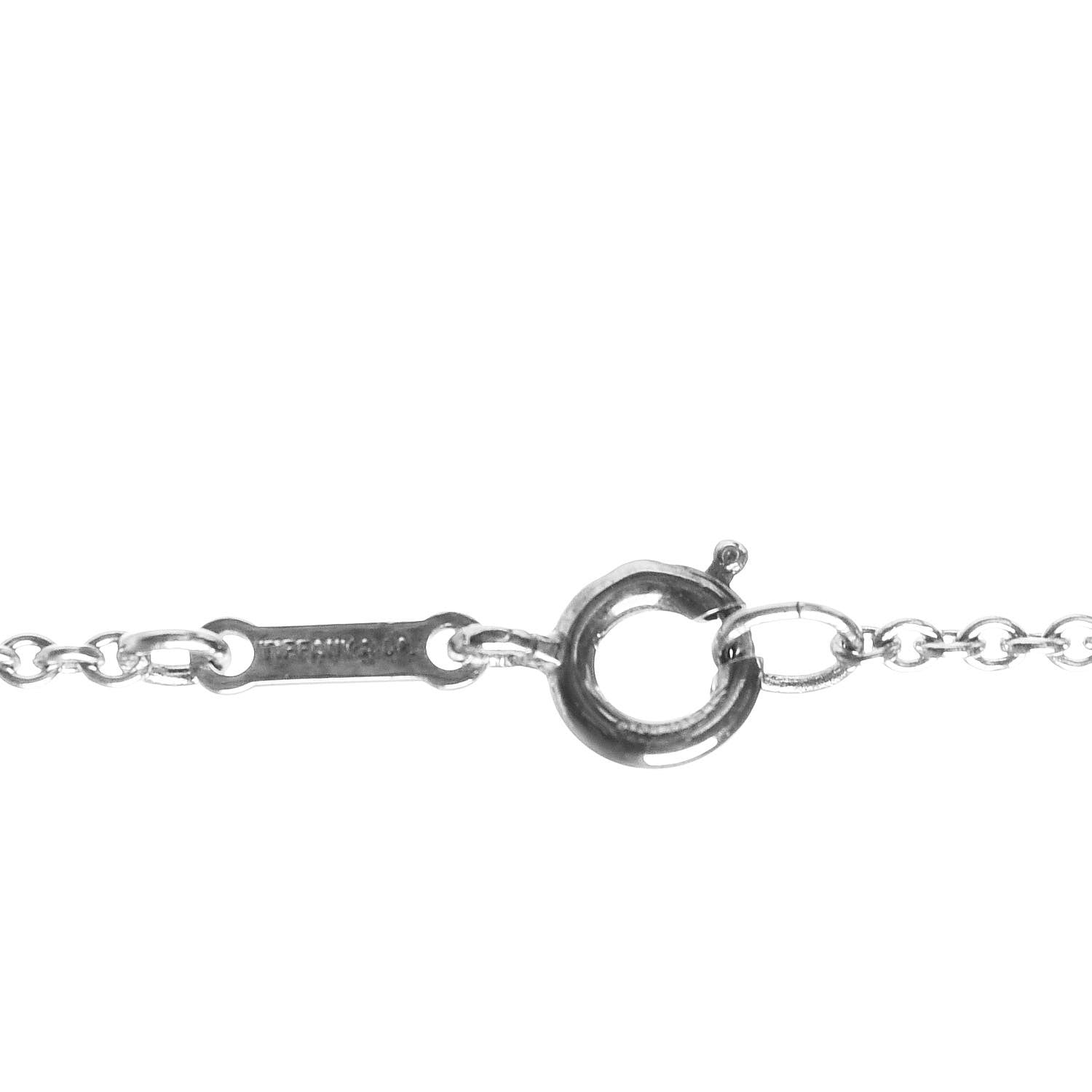 Tiffany Sterling Silver 20mm Elsa Peretti Bean Pendant Necklace 6 of 7