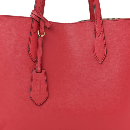 Burberry Haymarket Check Medium Reversible Tote Poppy Red 13 of 18