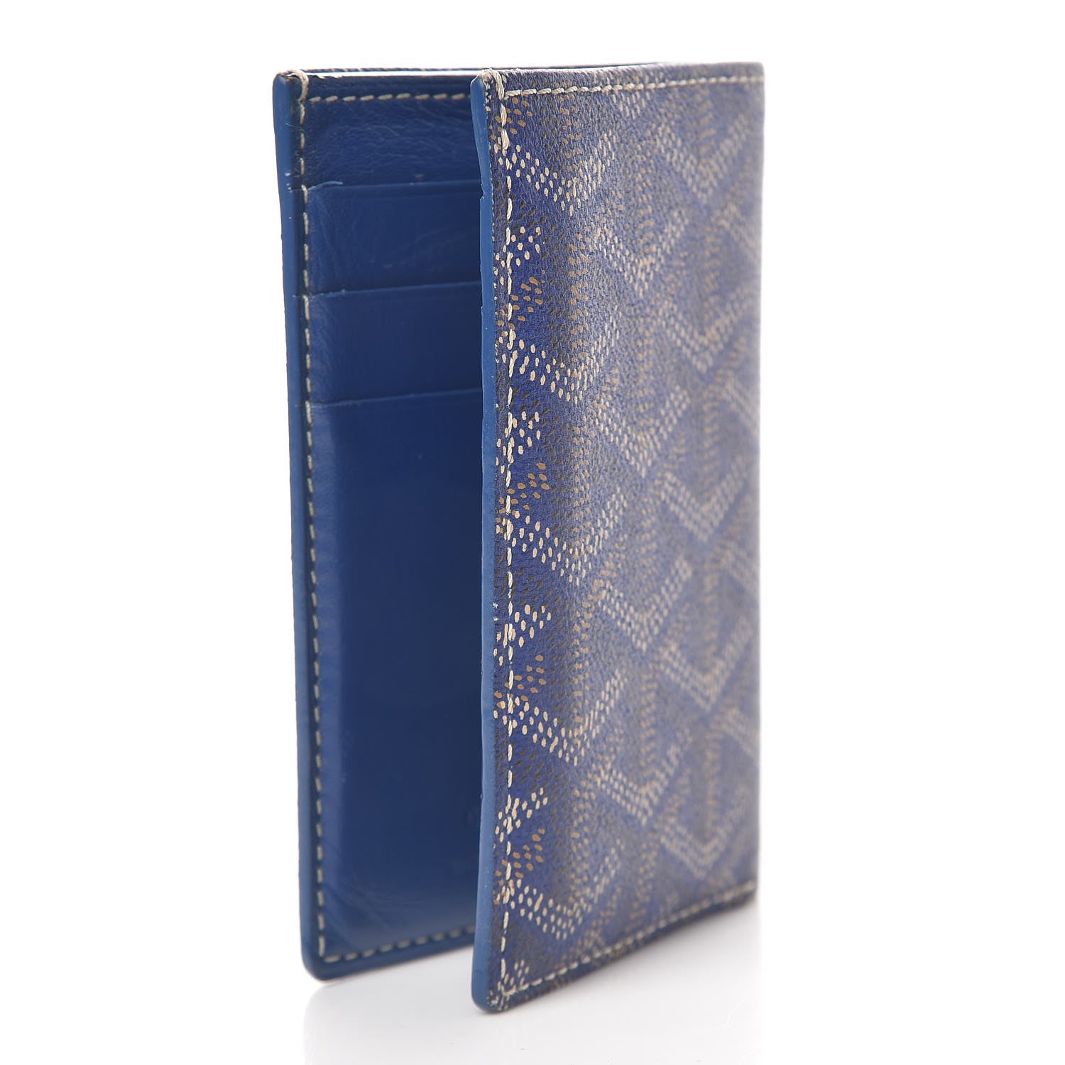Goyard Chevron Bifold Wallet Navy 3 of 12