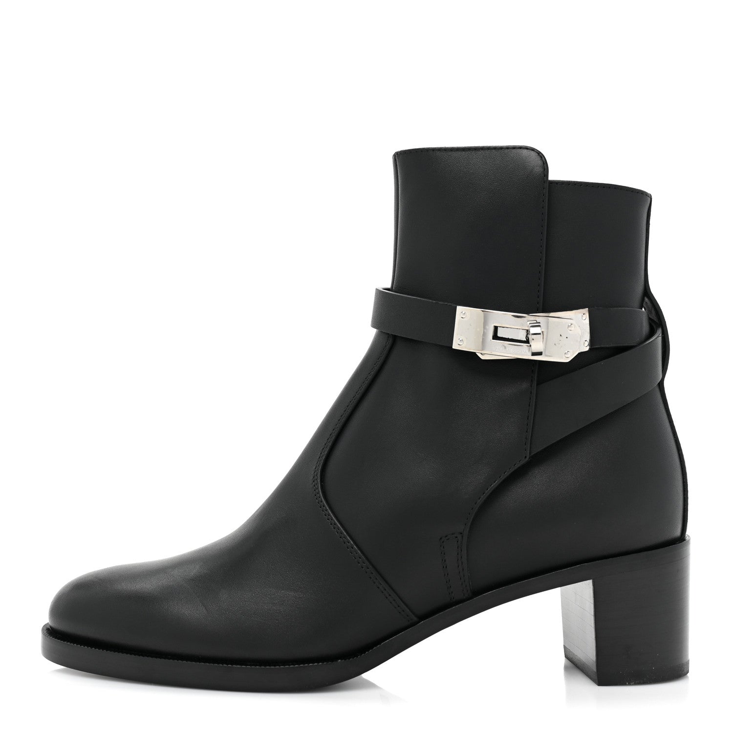 Hermes Calfskin Frenchie 50 Ankle Boots 36 Black 1 of 10