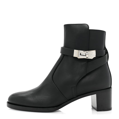Hermes Calfskin Frenchie 50 Ankle Boots 36 Black 1 of 10