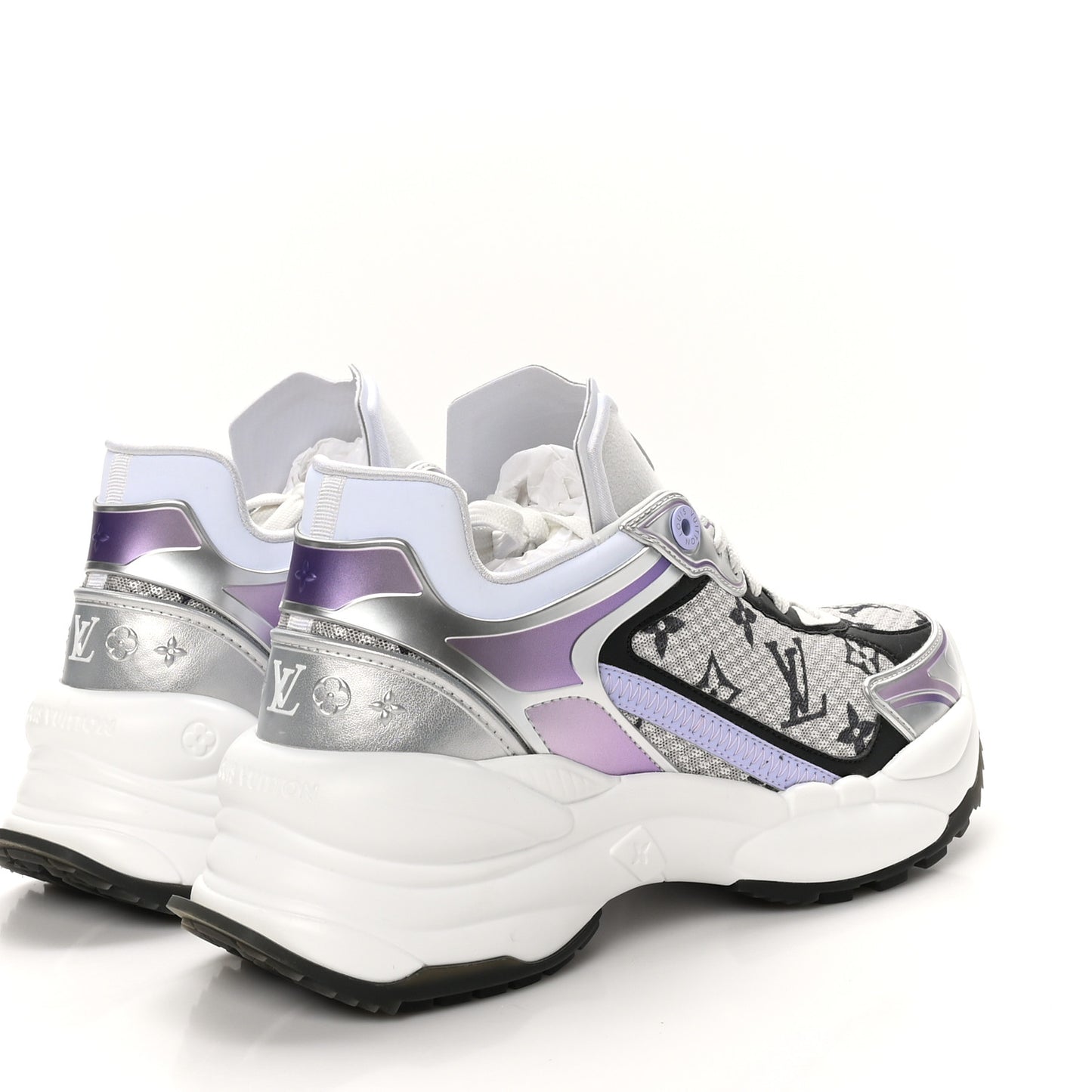 Monogram Calfskin Run 55 Sneakers 39.5 Lilac