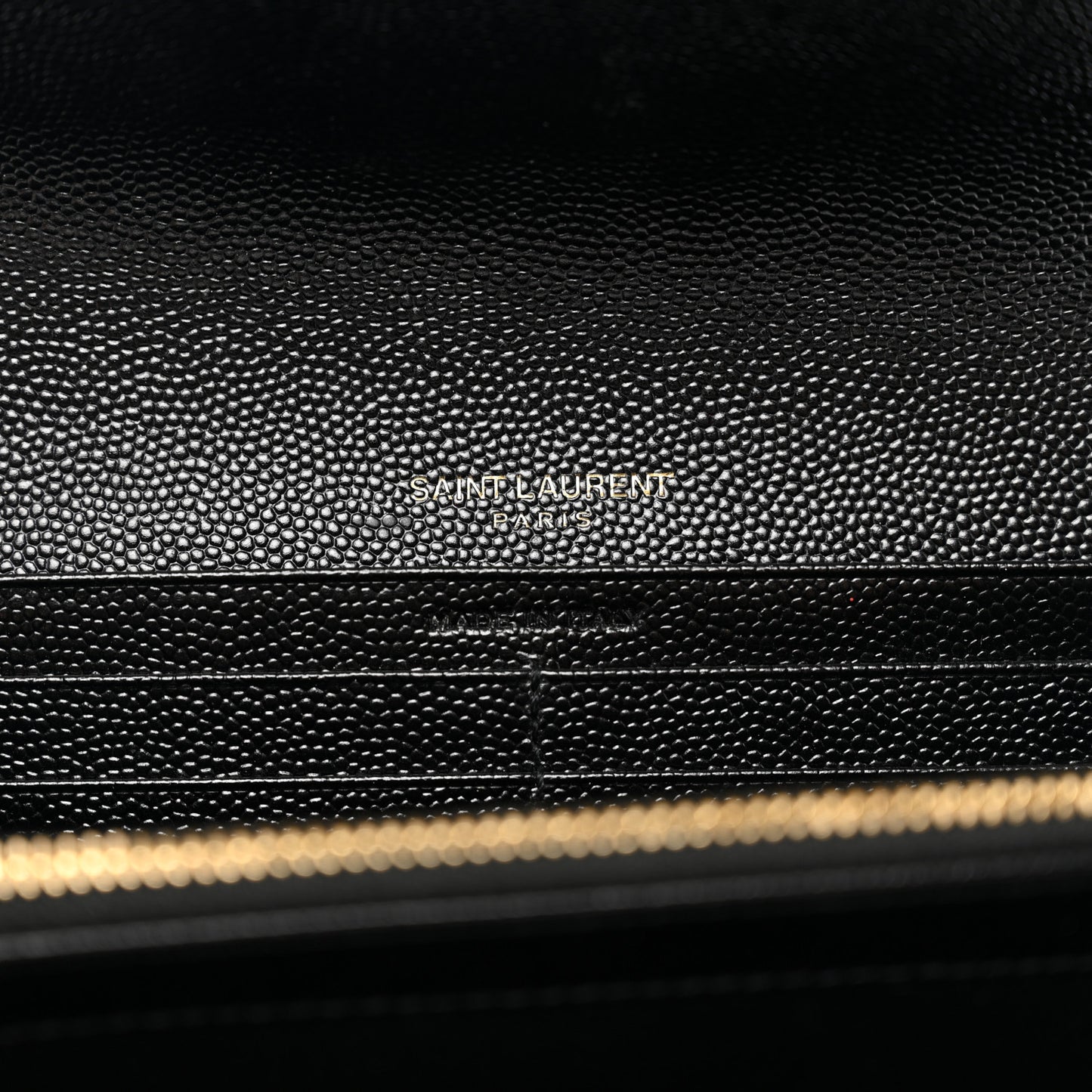 Grain De Poudre Matelasse Chevron Monogram Flap Wallet Black