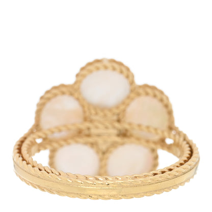 Roberto Coin 18K Yellow Gold Mother of Pearl Diamond Daisy Ring 53 6.5 3 of 4