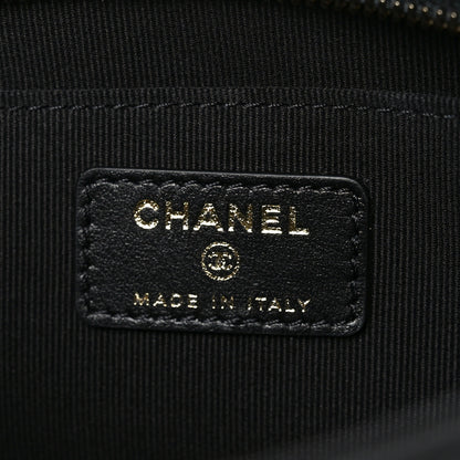Chanel Shiny Caviar Quilted Chain Pouch Black 6 of 10