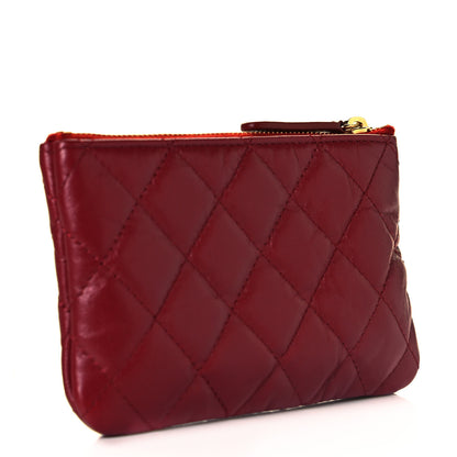 Chanel Aged Calfskin Quilted Small Reissue Cosmetic Case Red 3 of 9