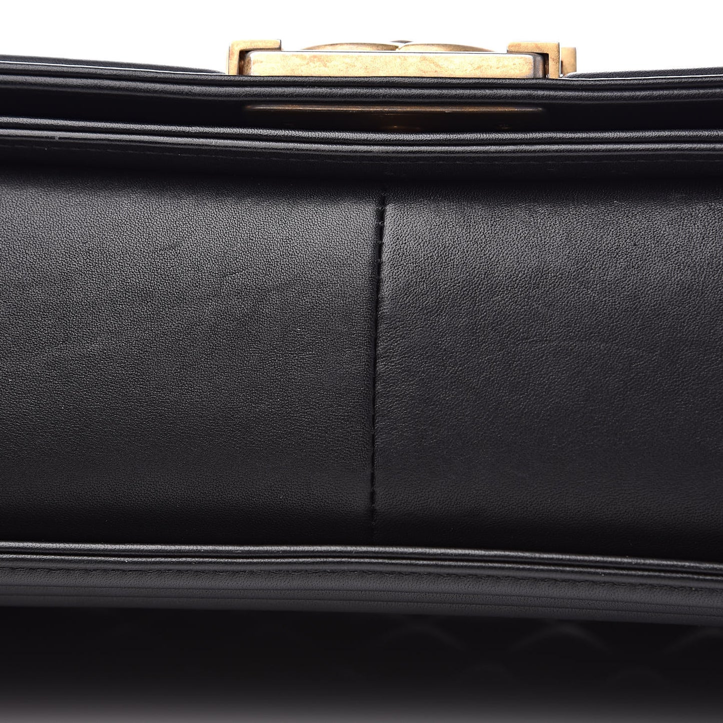 Lambskin Quilted Medium Boy Flap Black