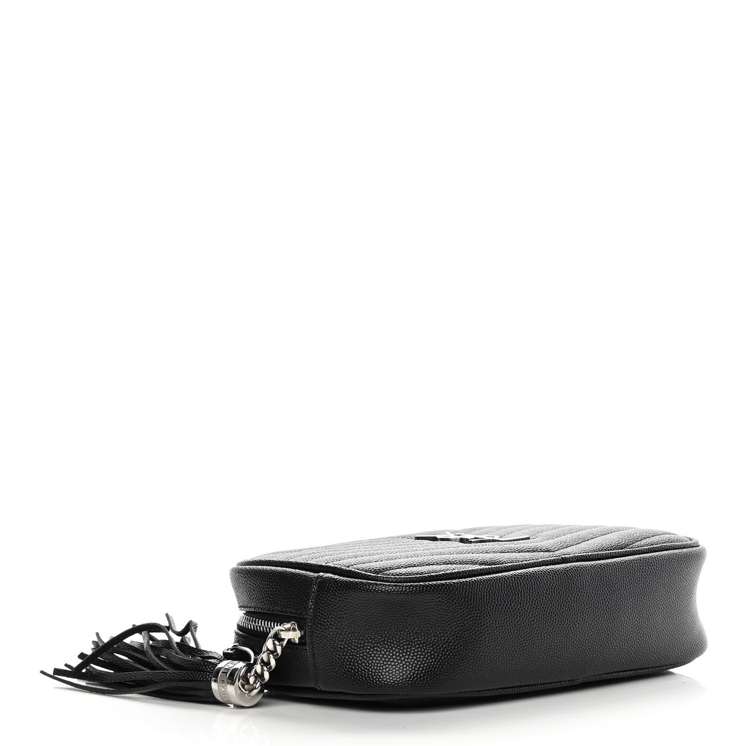 Saint Laurent Grain De Poudre Matelasse Monogram Mini Lou Camera Bag Black 4 of 11