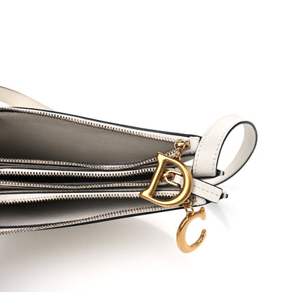 Christian Dior Grained Calfskin Saddle Pouch With Strap White 4 of 4