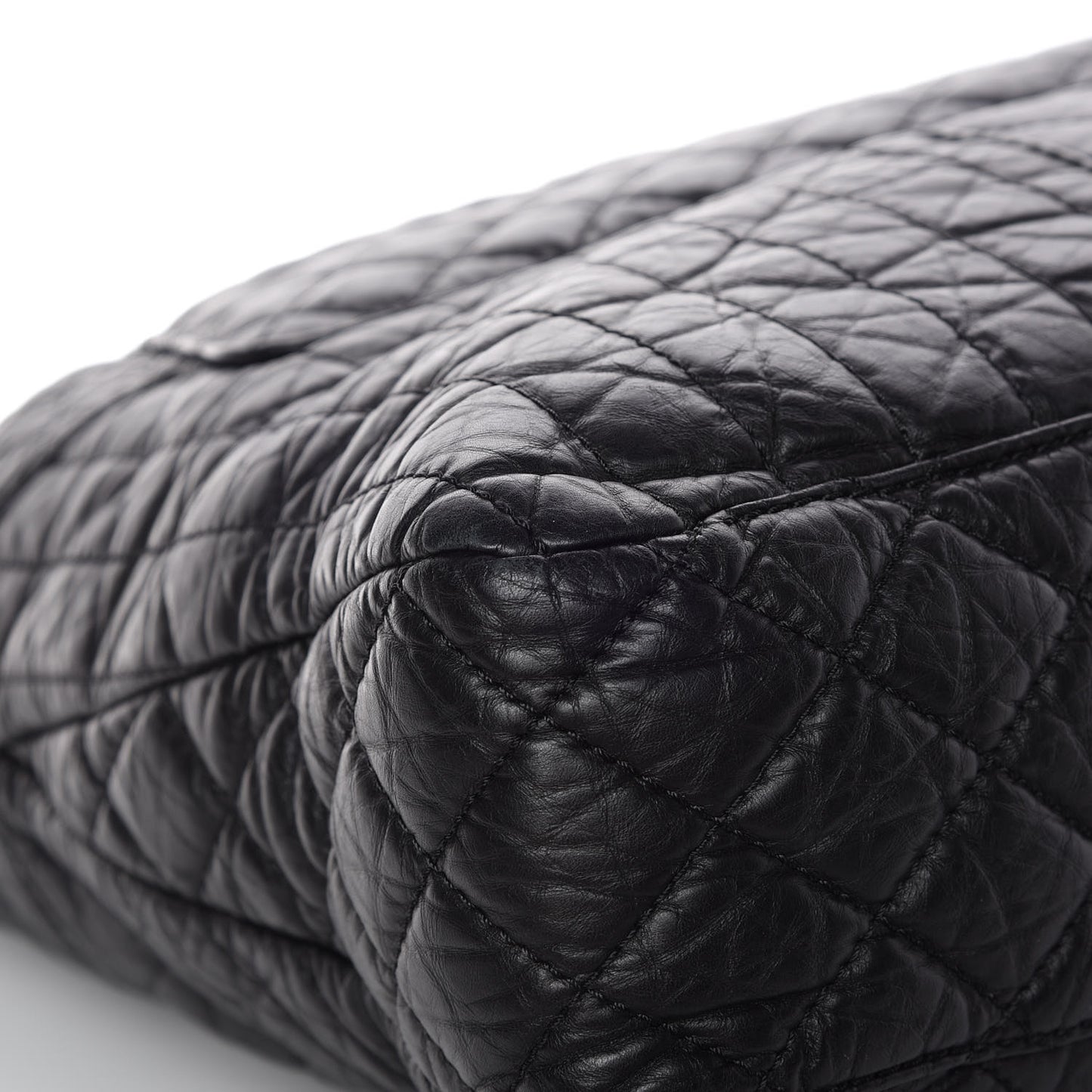 Aged Calfskin Karl's Cabas Tote Black