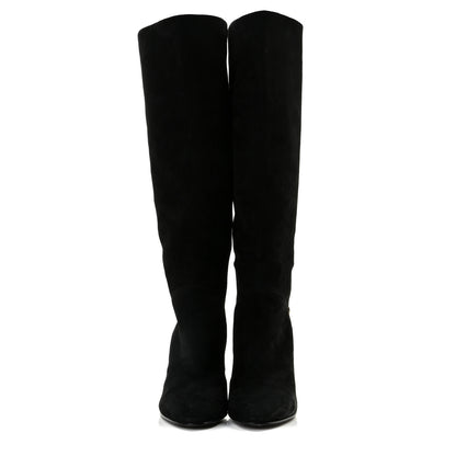 Valentino Garavani Suede VLogo Boots 40 Black 3 of 15