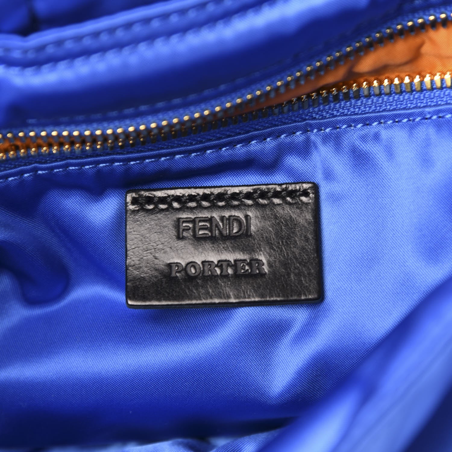 Fendi X PORTER Nylon Regular Belt Baguette Bag Blu 6 of 10