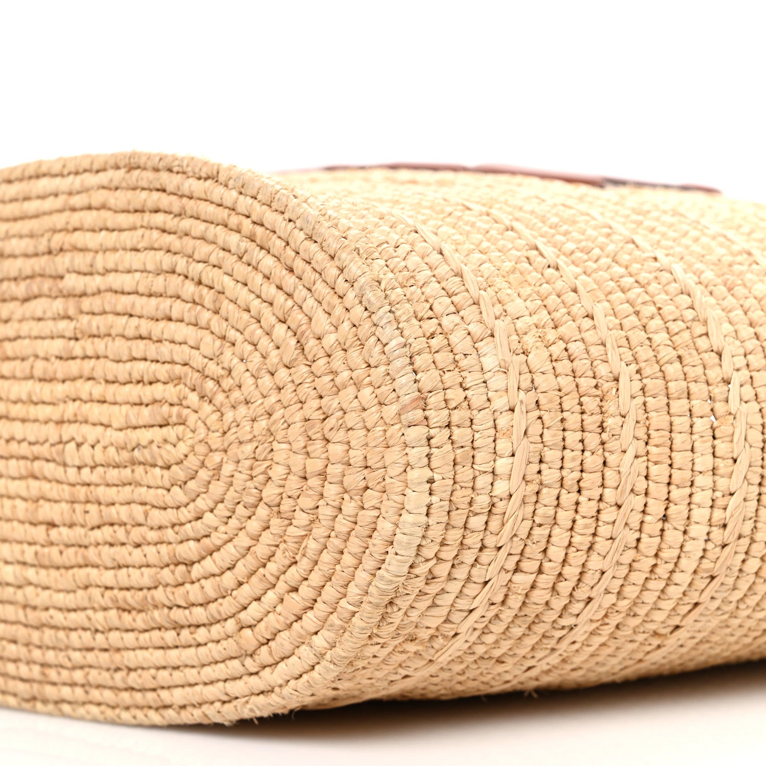 Celine Raffia Calfskin Triomphe Medium Panier Tan 10 of 10