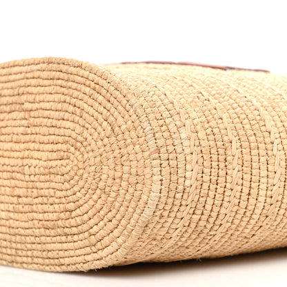 Celine Raffia Calfskin Triomphe Medium Panier Tan 10 of 10