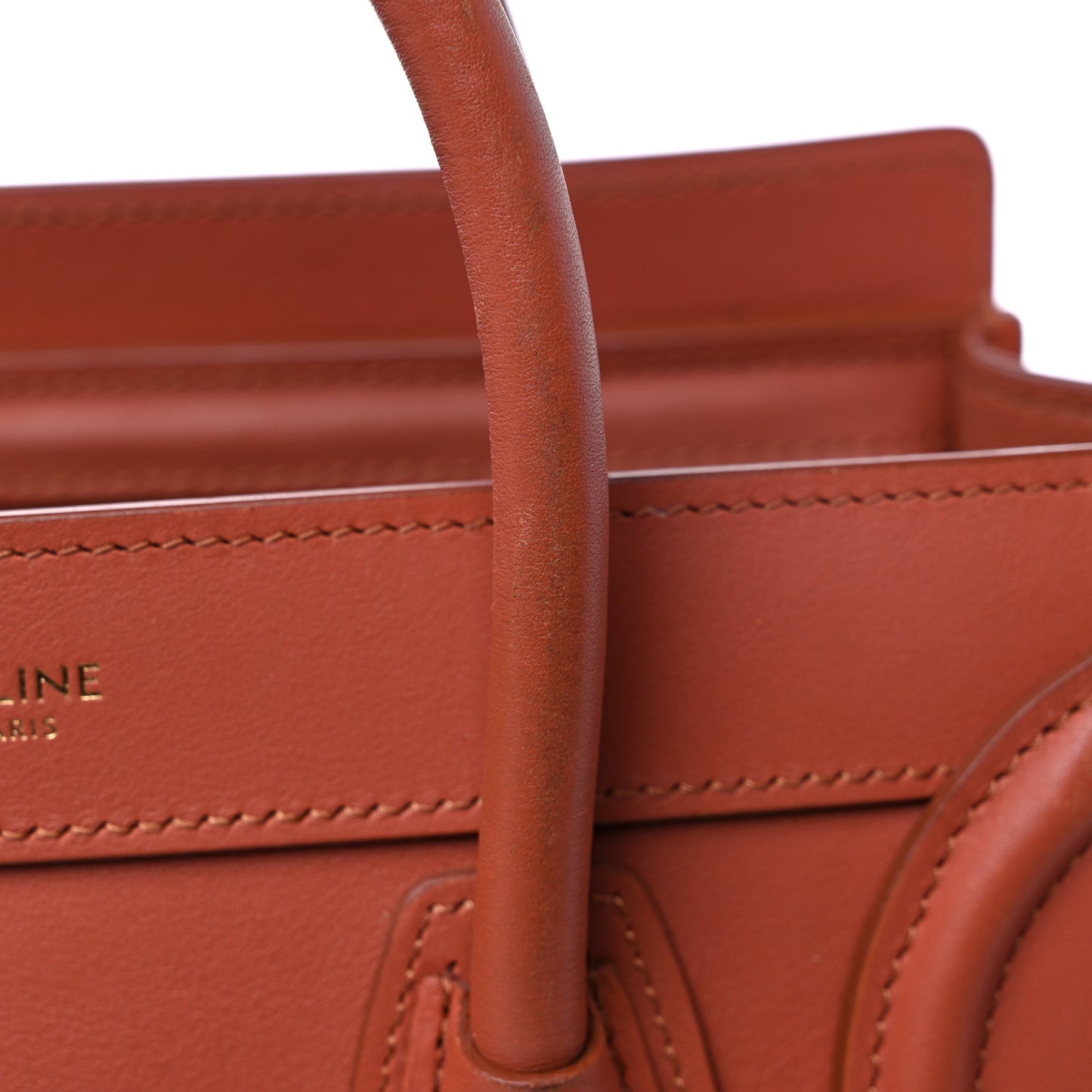 Smooth Calfskin Nano Luggage Terracotta