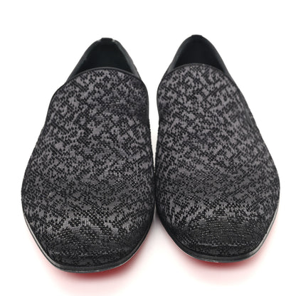 Christian Louboutin Tessuto Traviata Mens Dandelion Flat Loafers 43 Black 3 of 9