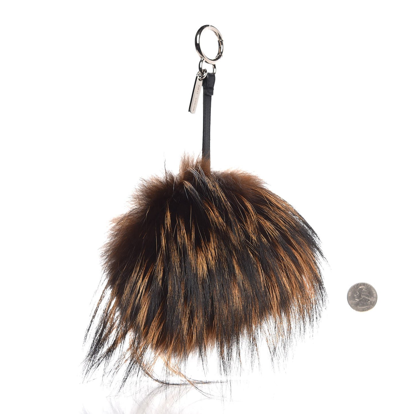 Fox Mink Rabbit Fur Vitello Flamingo Kooky Monster Bag Bug Charm Zucca Multicolor Black