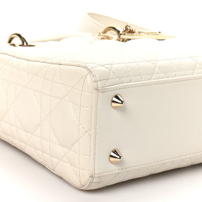 Christian Dior Lambskin Cannage Small Lady Dior White 9 of 10