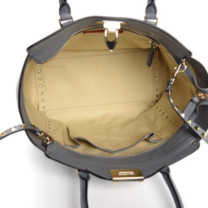 Valentino Garavani Vitello Rockstud Double Handle Tote Stone 5 of 7