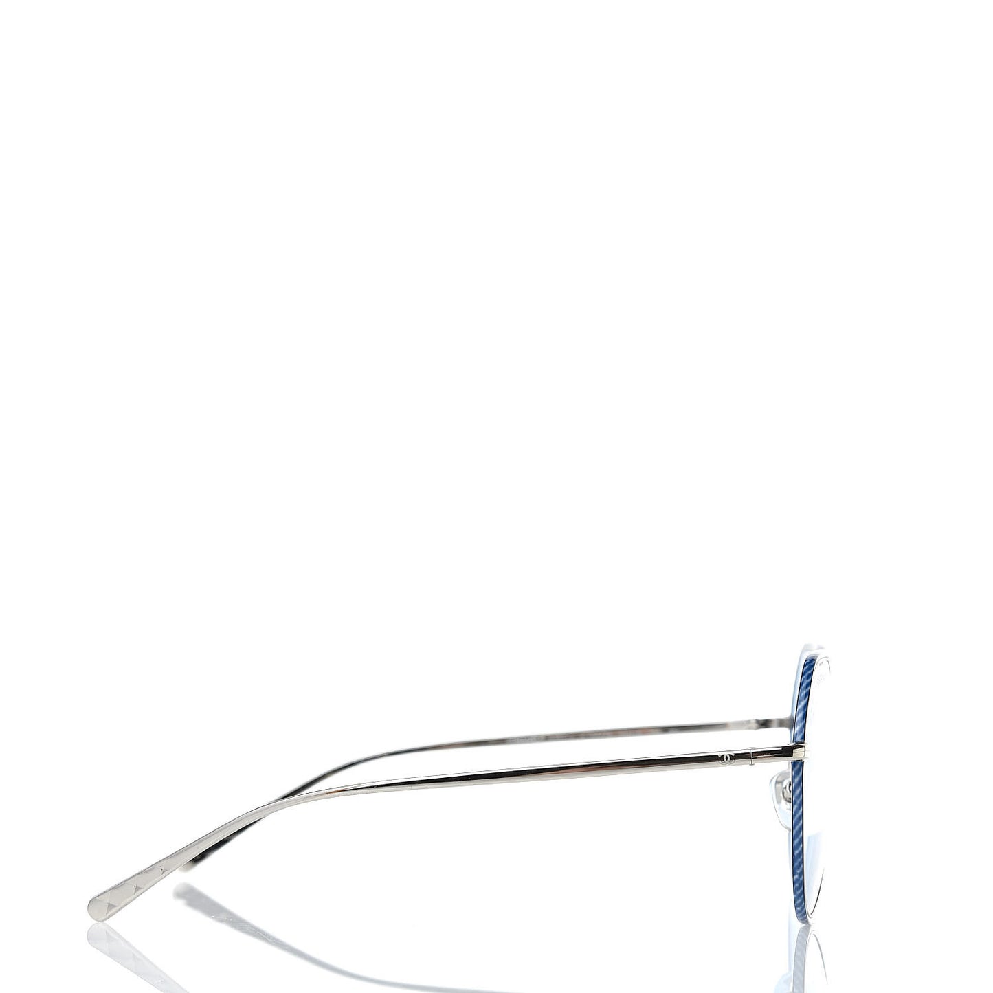Round Sunglasses 4251-J Silver Blue