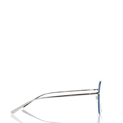 Chanel Round Sunglasses 4251-J Silver Blue 3 of 8