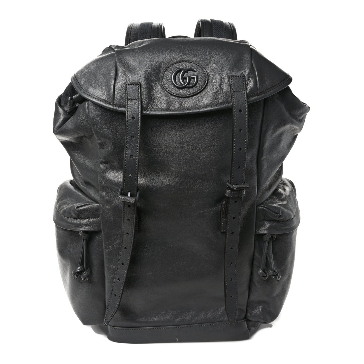 Calfskin Monochrome Double G Backpack Grey