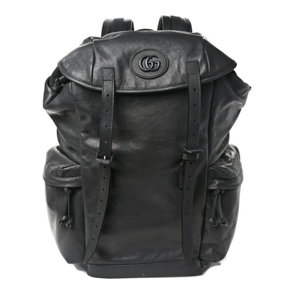 Gucci Calfskin Monochrome Double G Backpack Grey 1 of 11