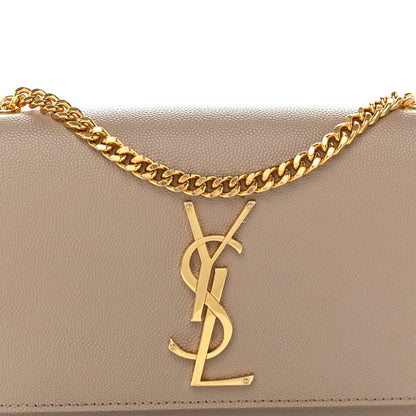 Saint Laurent Grain De Poudre Small Monogram Kate Satchel Dark Beige 8 of 13