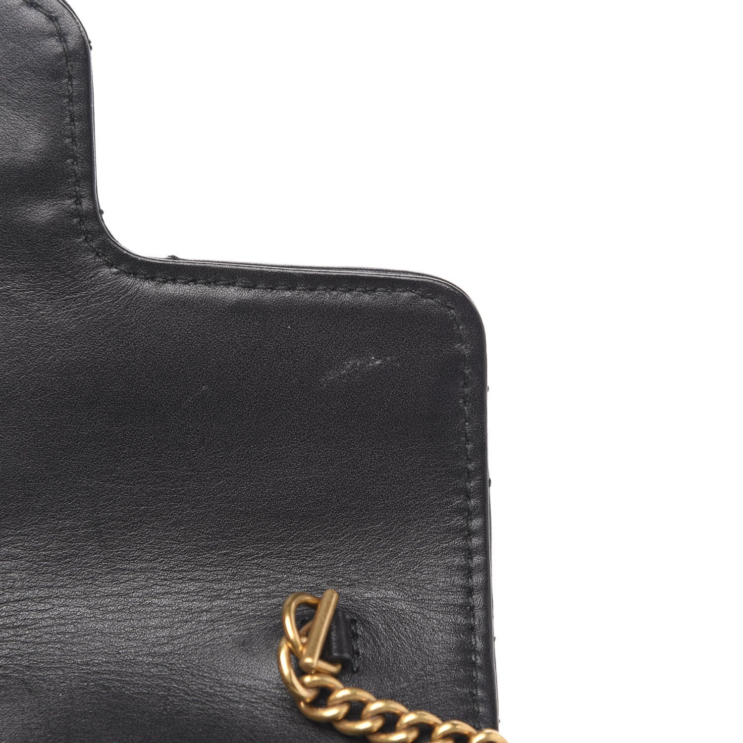 Gucci Calfskin Matelasse Super Mini GG Marmont Shoulder Bag Black 11 of 13