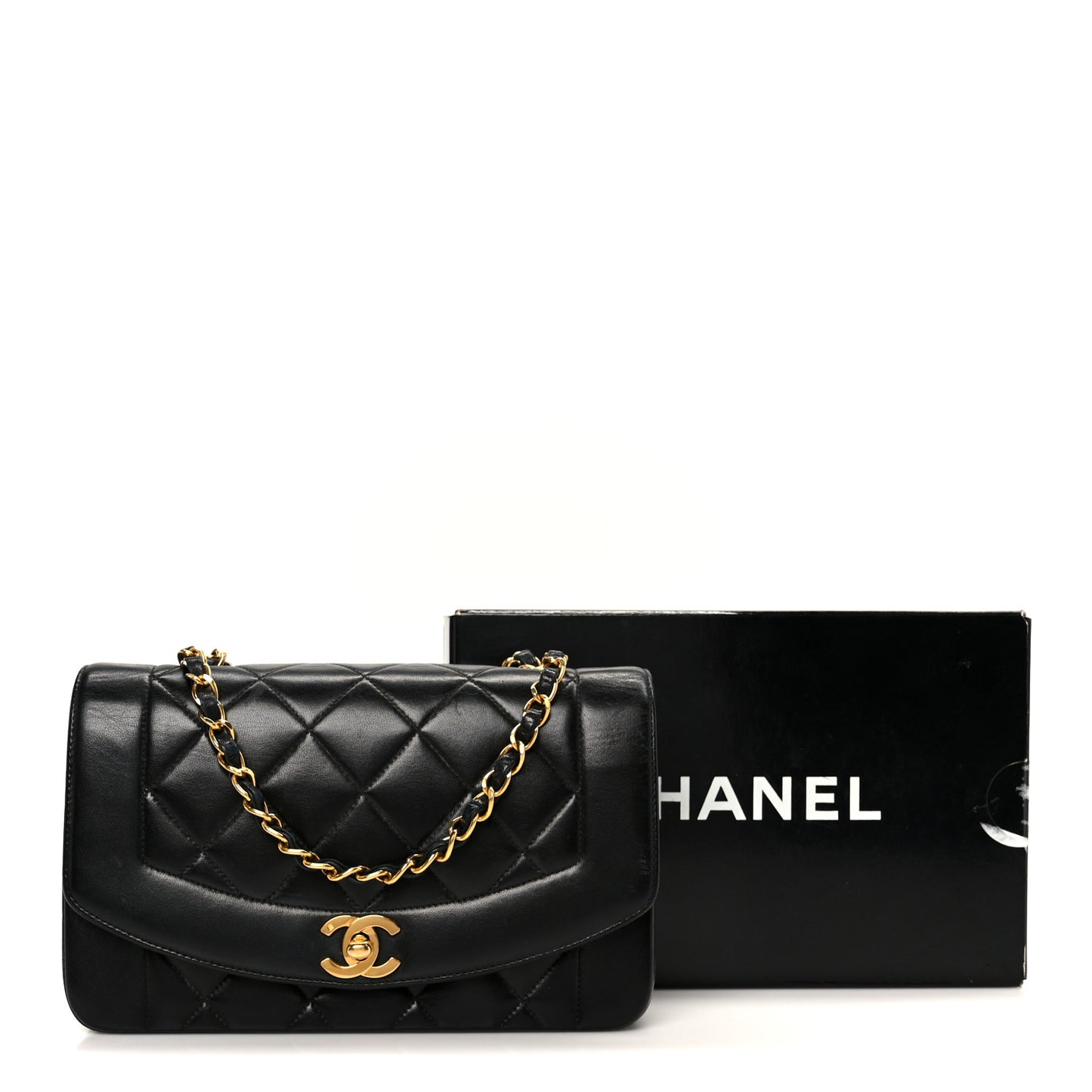 Lambskin Quilted Small Single Flap Black