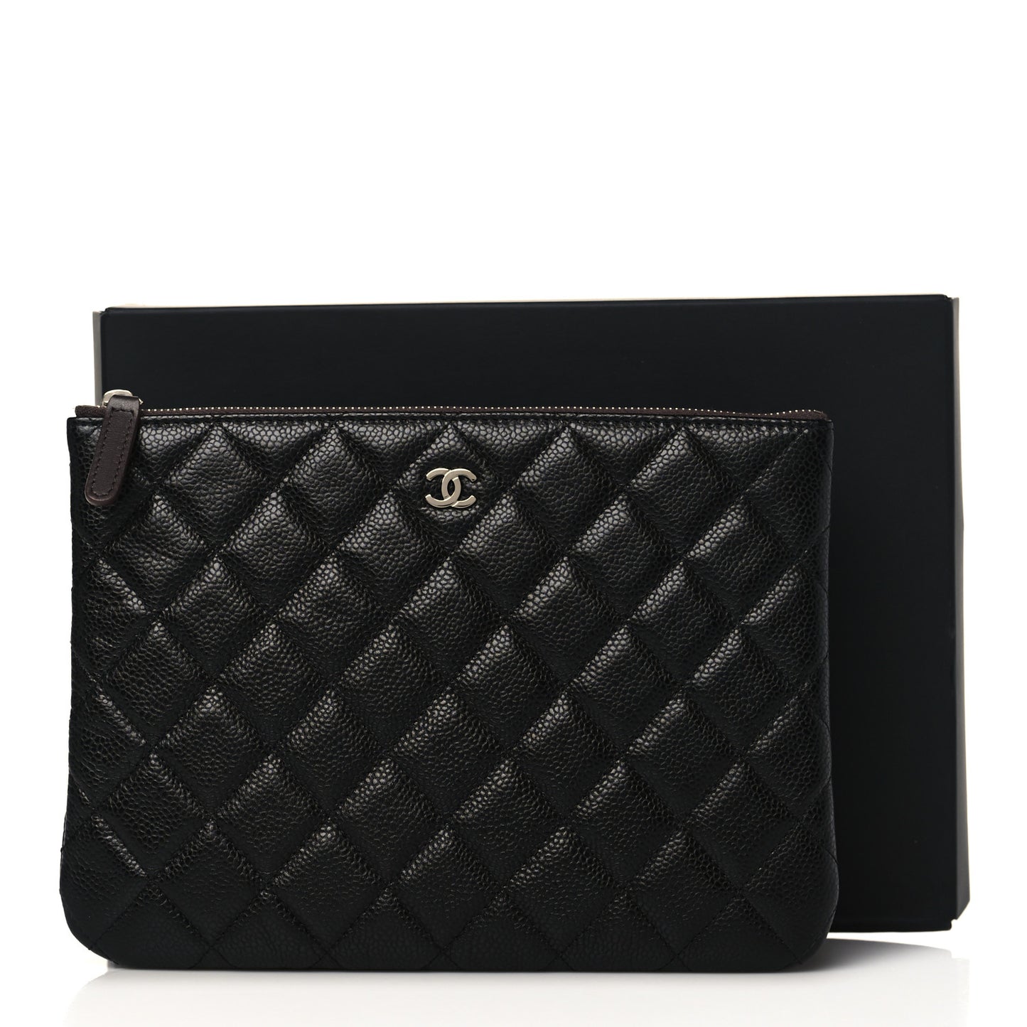 Caviar Quilted Medium Cosmetic Case Black