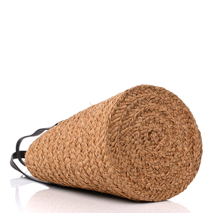 Saint Laurent Raffia Calfskin Small Panier Tote Naturale Nut 4 of 10