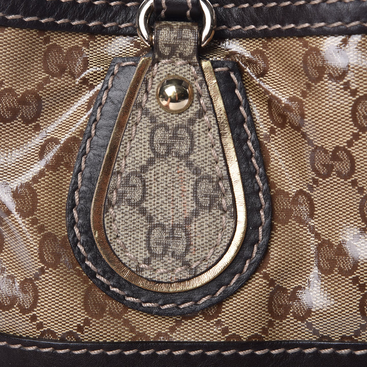 Crystal Monogram Medium Mix Tote Brown