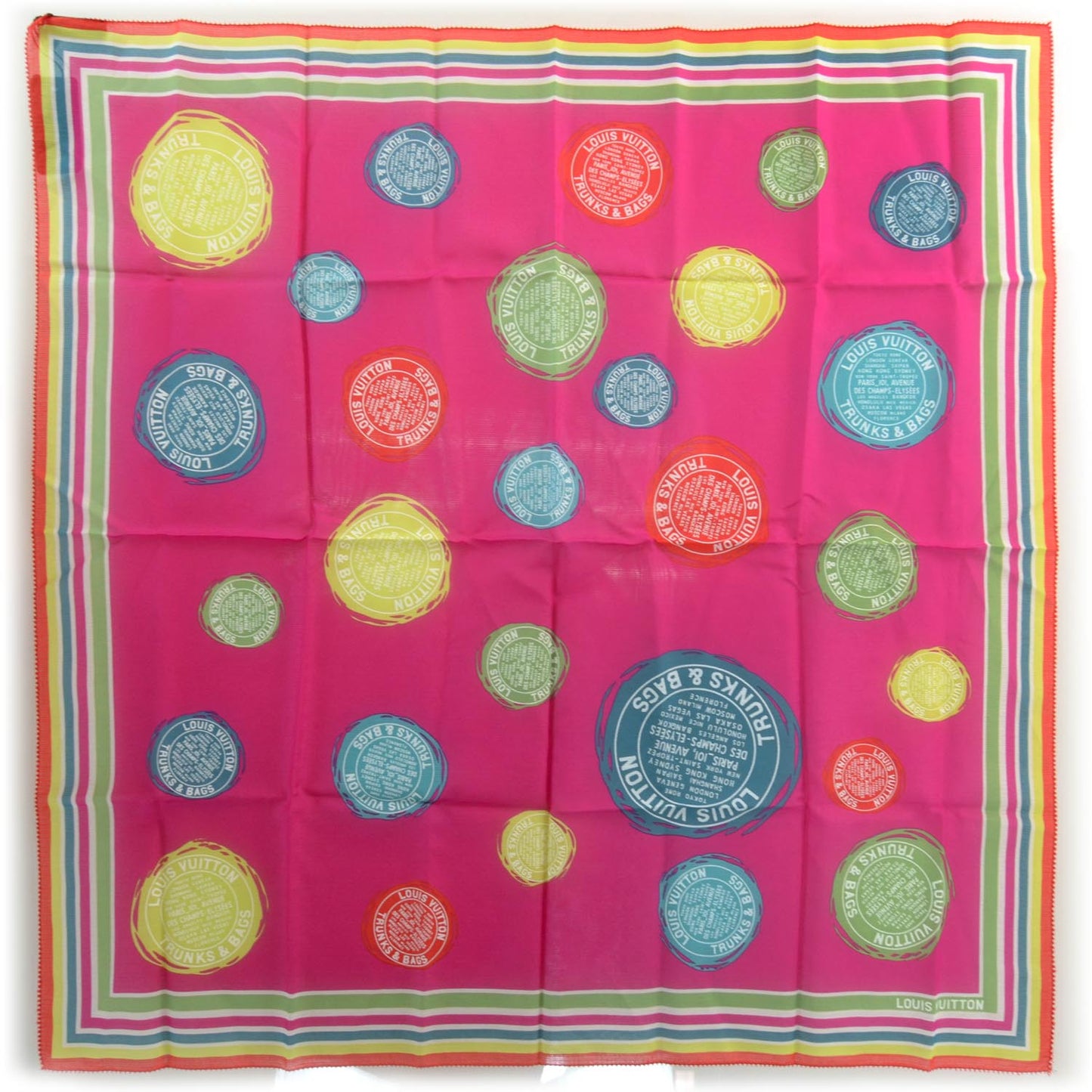 Cotton Silk Trunks and Bags Square Scarf