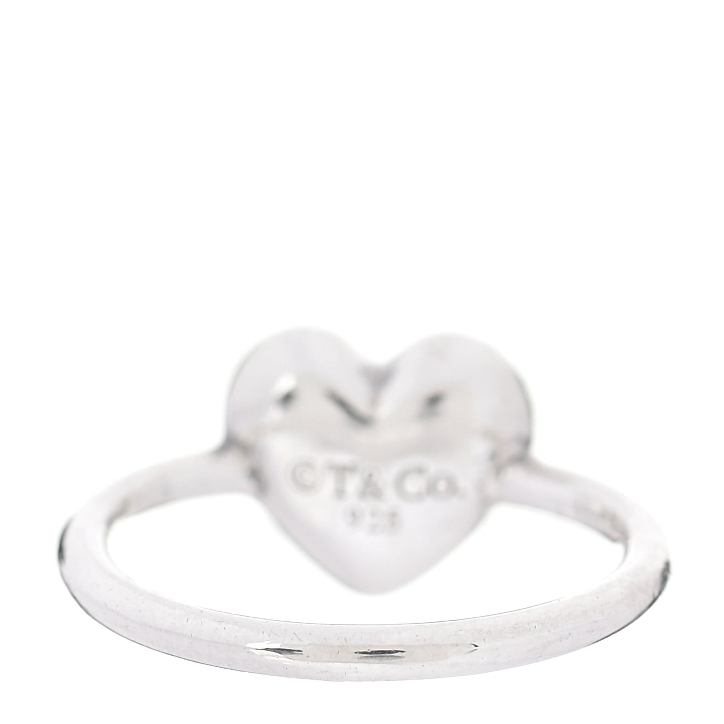Sterling Silver Heart Puff Ring 46 3.75