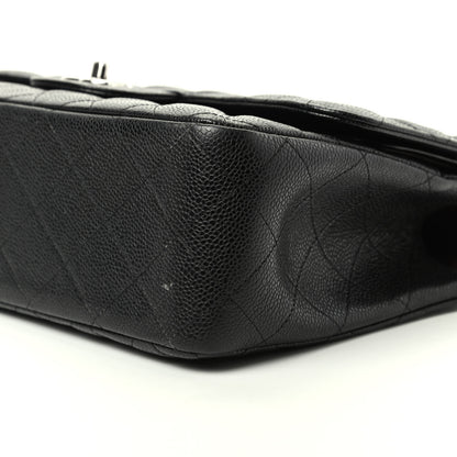 Chanel Caviar Quilted Jumbo Double Flap Black 7 of 9
