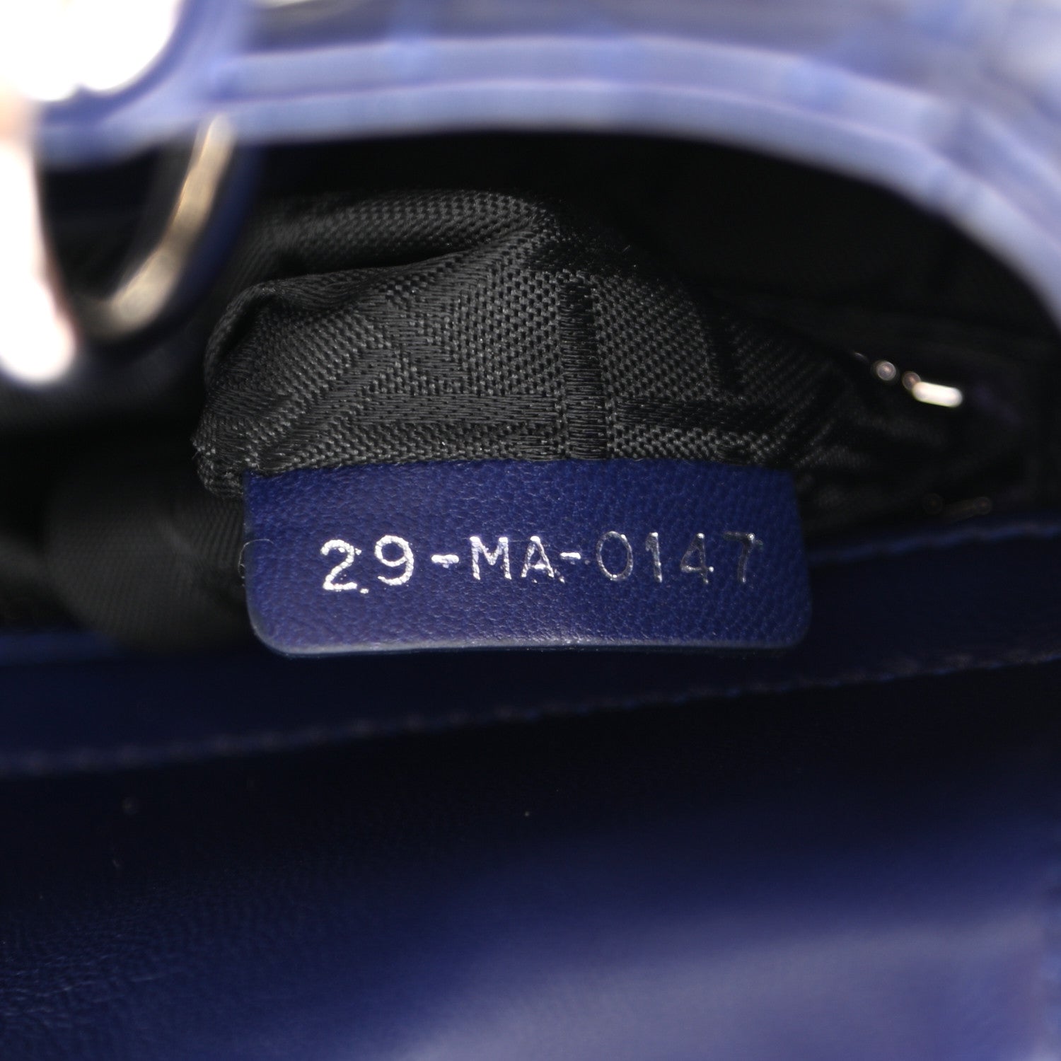 Christian Dior Lambskin Cannage Small Lucky Badges My Lady Dior Navy 7 of 10
