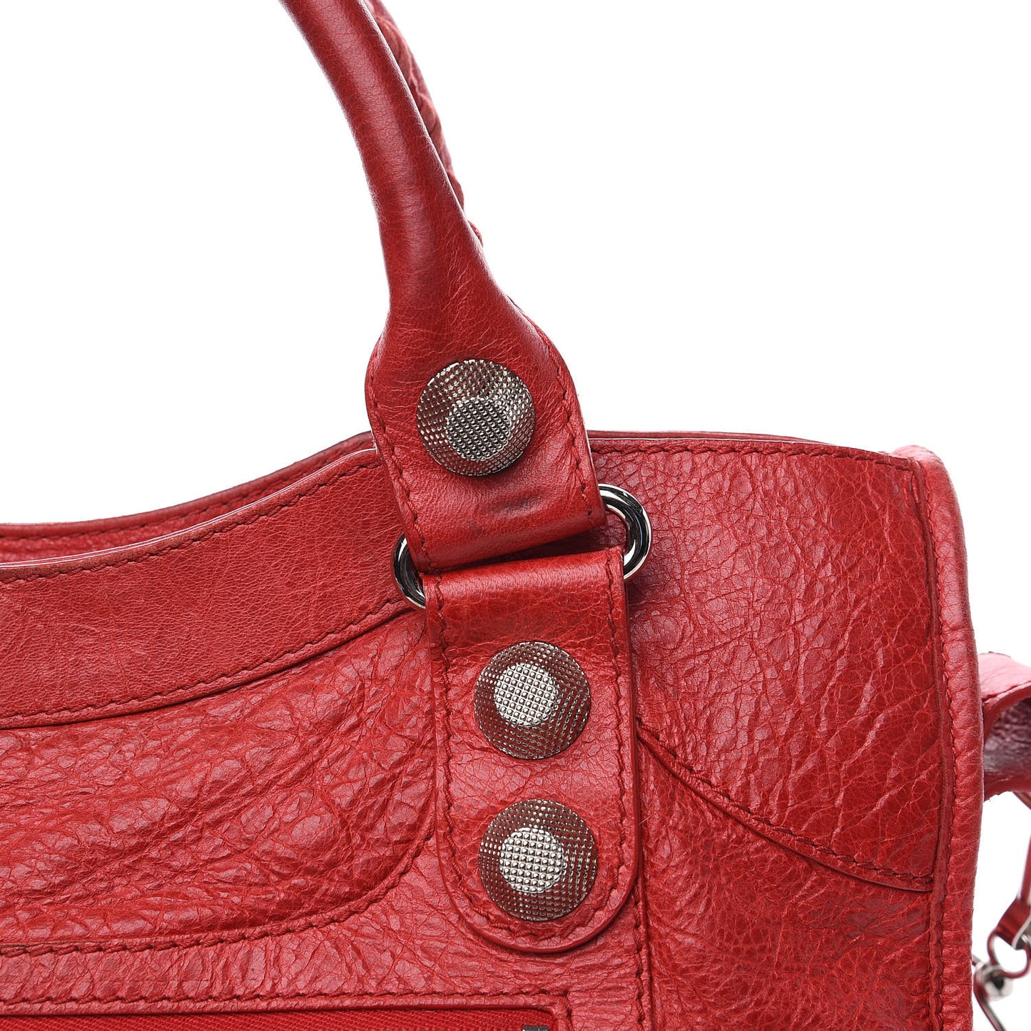 Agneau Giant 21 Silver Hardware City Rouge Coquelicot