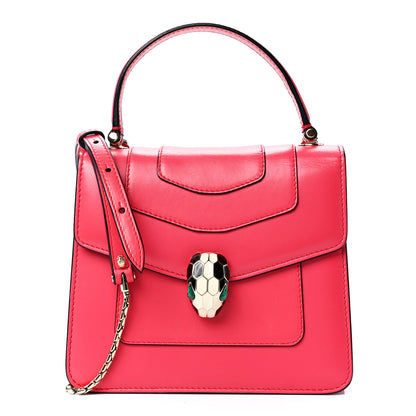 Bulgari Calfskin Serpenti Forever Top Handle Reef Coral 1 of 12