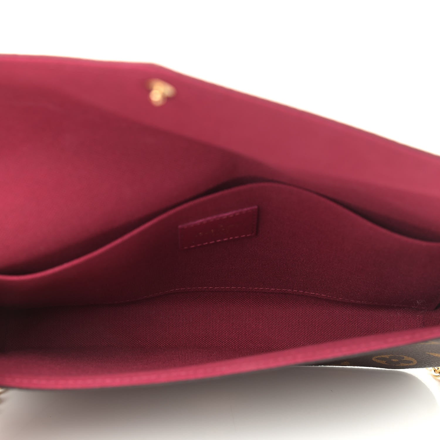 Louis Vuitton Monogram Pochette Felicie Chain Wallet Fuchsia 6 of 12
