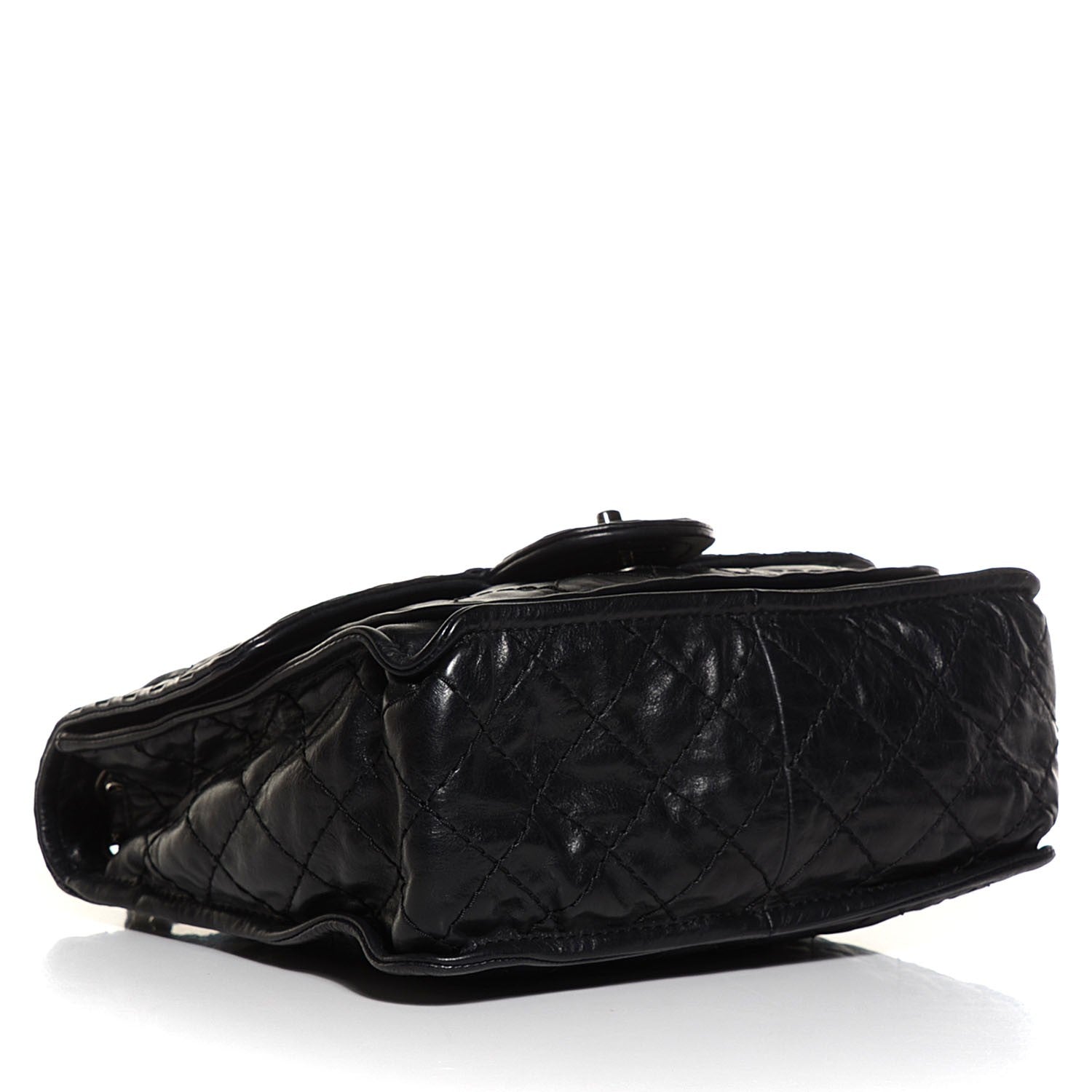 Chanel Aged Crumpled Calfskin Small Vintage Flap Black 4 of 9