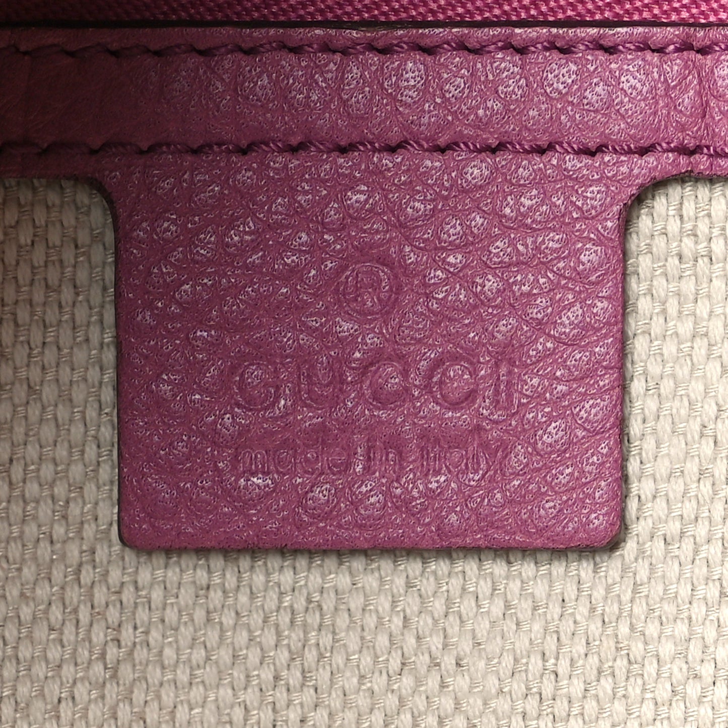 Pebbled Calfskin Medium Soho Shoulder Bag Fresia Rose