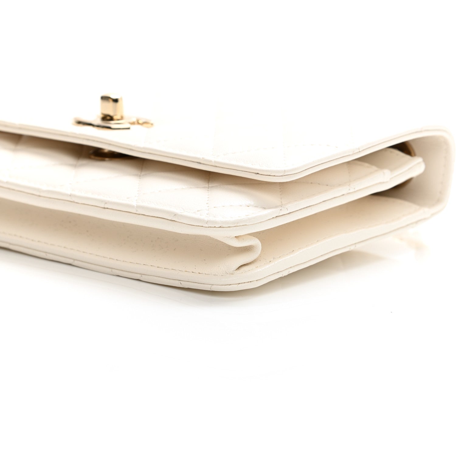 Chanel Lambskin Quilted Trendy CC Wallet On Chain WOC White 10 of 11