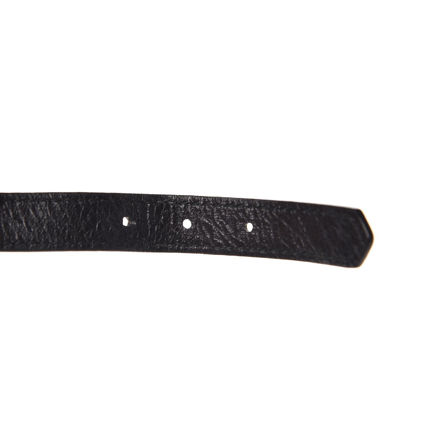 Agneau Giant Silver Hardware Triple Tour M Bracelet Black